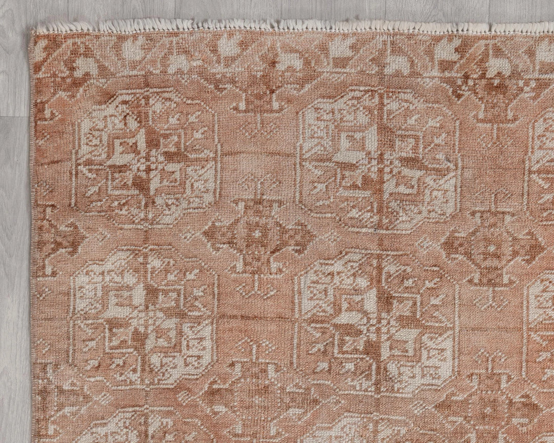 Beige Turkish Oushak Rug 2'10" x 11'8" Hand-Knotted | No. VR71728
