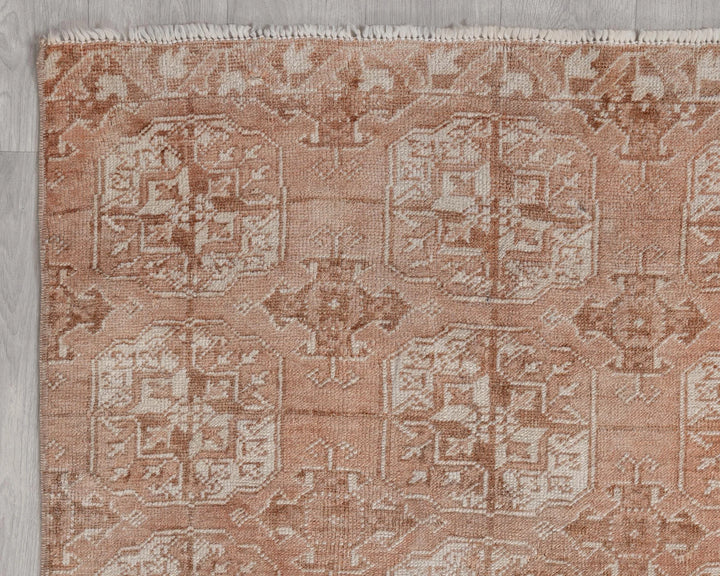 Beige Turkish Oushak Rug 2'10" x 11'8" Hand-Knotted | No. VR71728