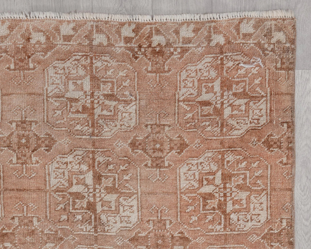 Beige Turkish Oushak Rug 2'10" x 11'8" Hand-Knotted | No. VR71728