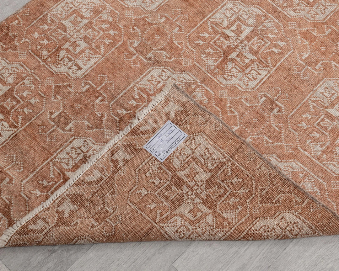 Beige Turkish Oushak Rug 2'10" x 11'8" Hand-Knotted | No. VR71728