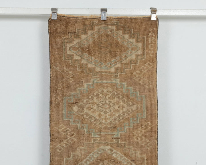 Blue Turkish Oushak Rug 2'3" x 8'6" Hand-Knotted view