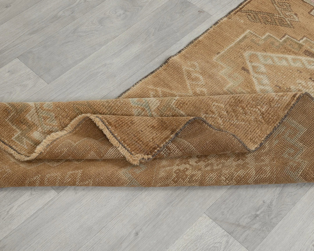 Blue Turkish Oushak Rug 2'3" x 8'6" Hand-Knotted field