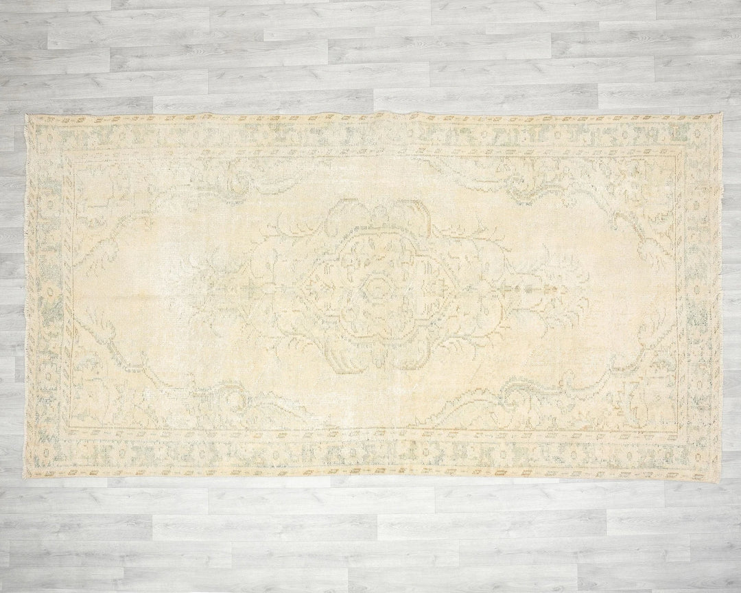 Multicolor Turkish Oushak Rug 5'7" x 10'1" Hand-Knotted | No. VR71772