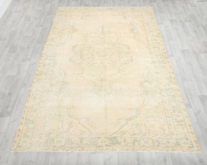Multicolor Turkish Oushak Rug 5'7" x 10'1" Hand-Knotted | No. VR71772
