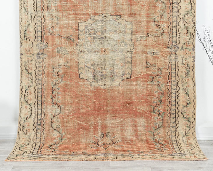 Orange Oushak Rug 5' 1" x 8' 1" | No. VR71819