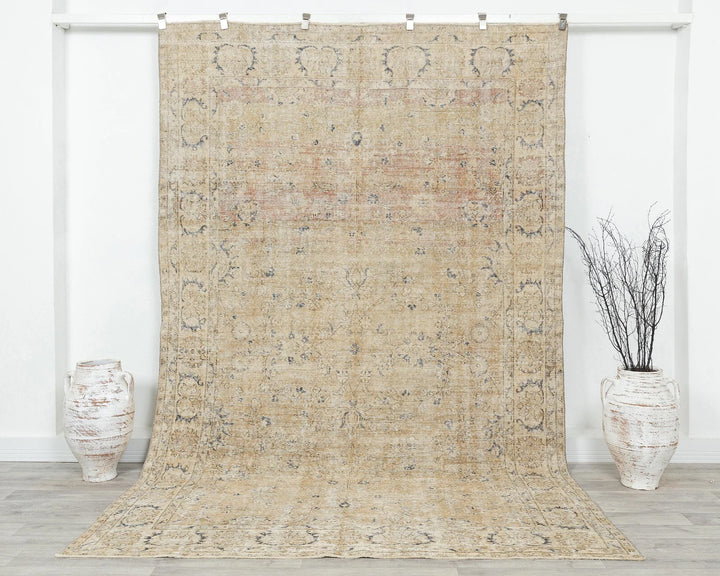 Multicolor Turkish Oushak Rug 6' 5" x 9' 7" Hand-Knotted | No. VR71880