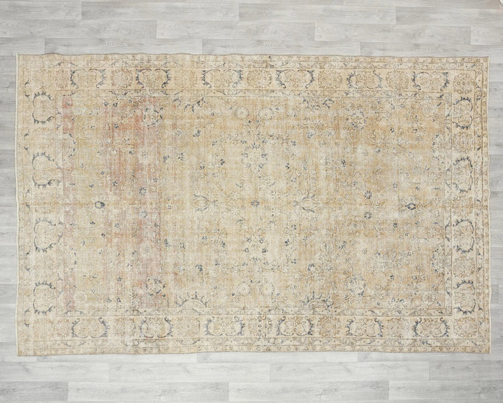 Multicolor Turkish Oushak Rug 6' 5" x 9' 7" Hand-Knotted | No. VR71880