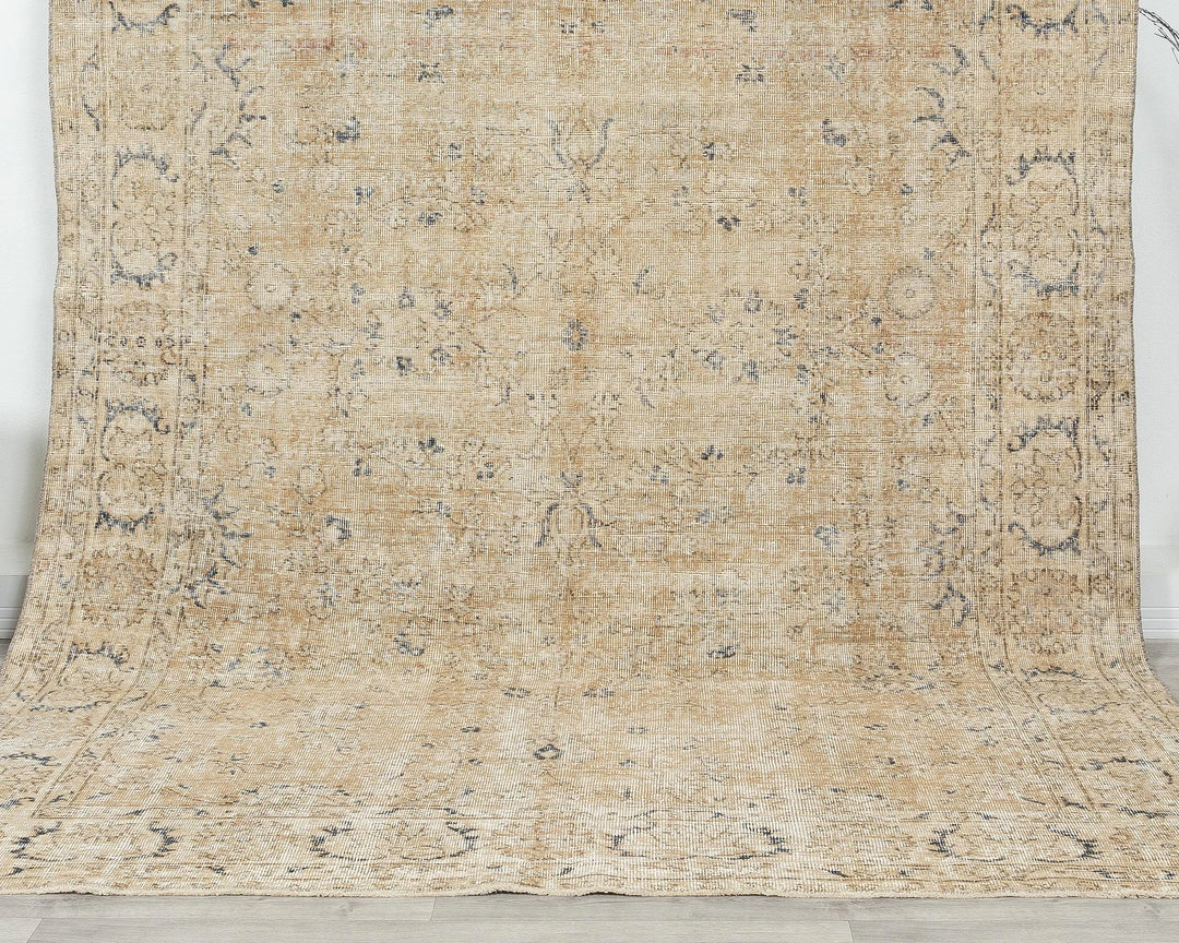 Multicolor Turkish Oushak Rug 6' 5" x 9' 7" Hand-Knotted | No. VR71880