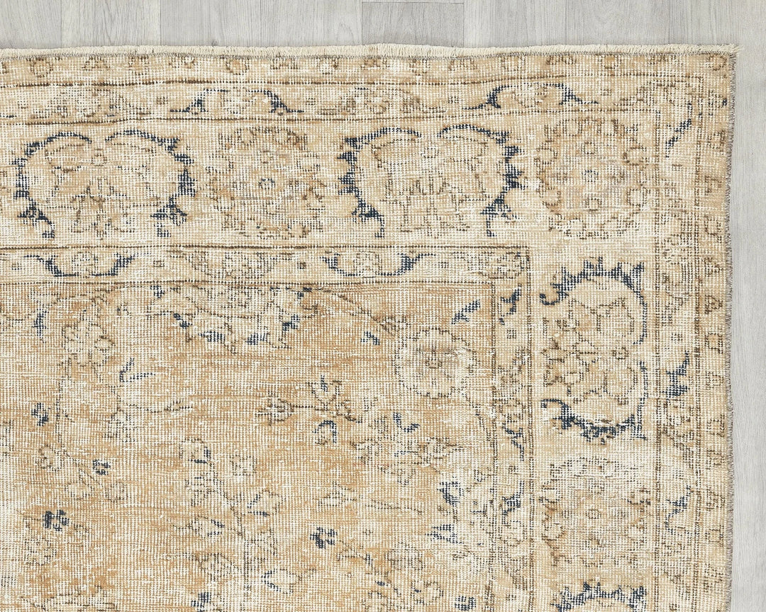 Multicolor Turkish Oushak Rug 6' 5" x 9' 7" Hand-Knotted | No. VR71880