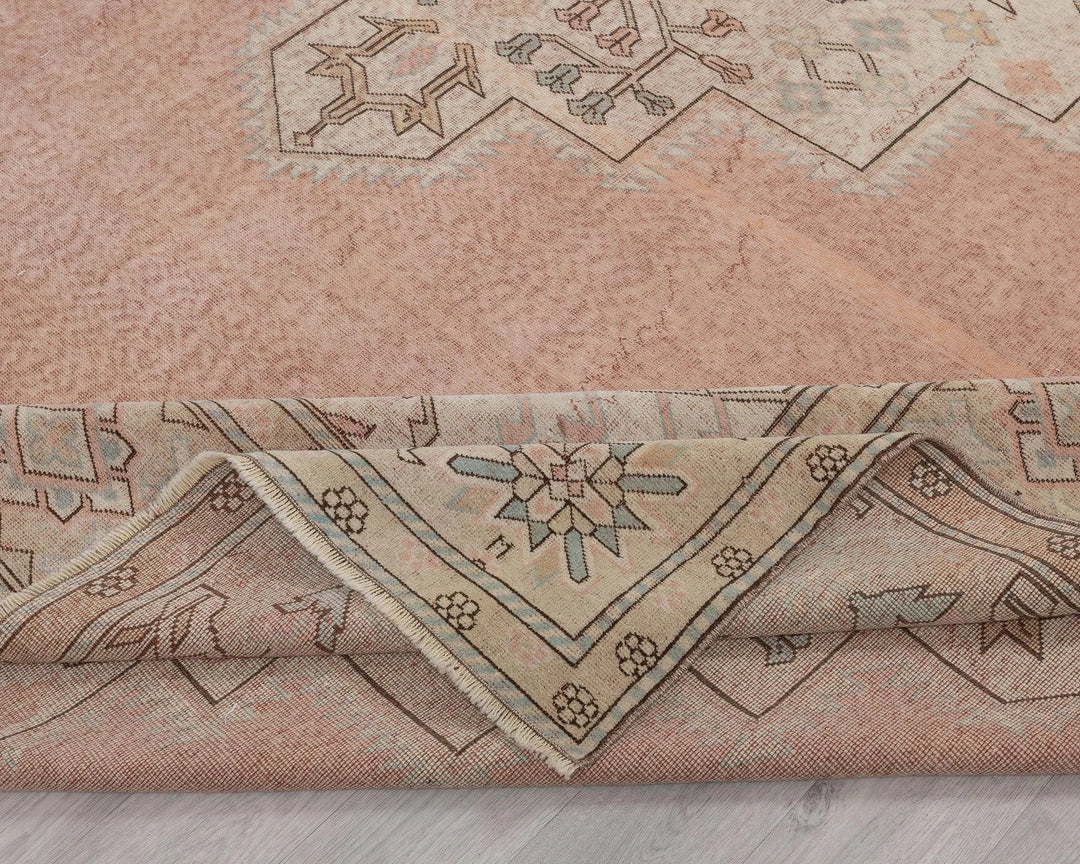 Peach Turkish Oushak Rug 9' 9" x 12' Hand-Knotted | No. VR71904
