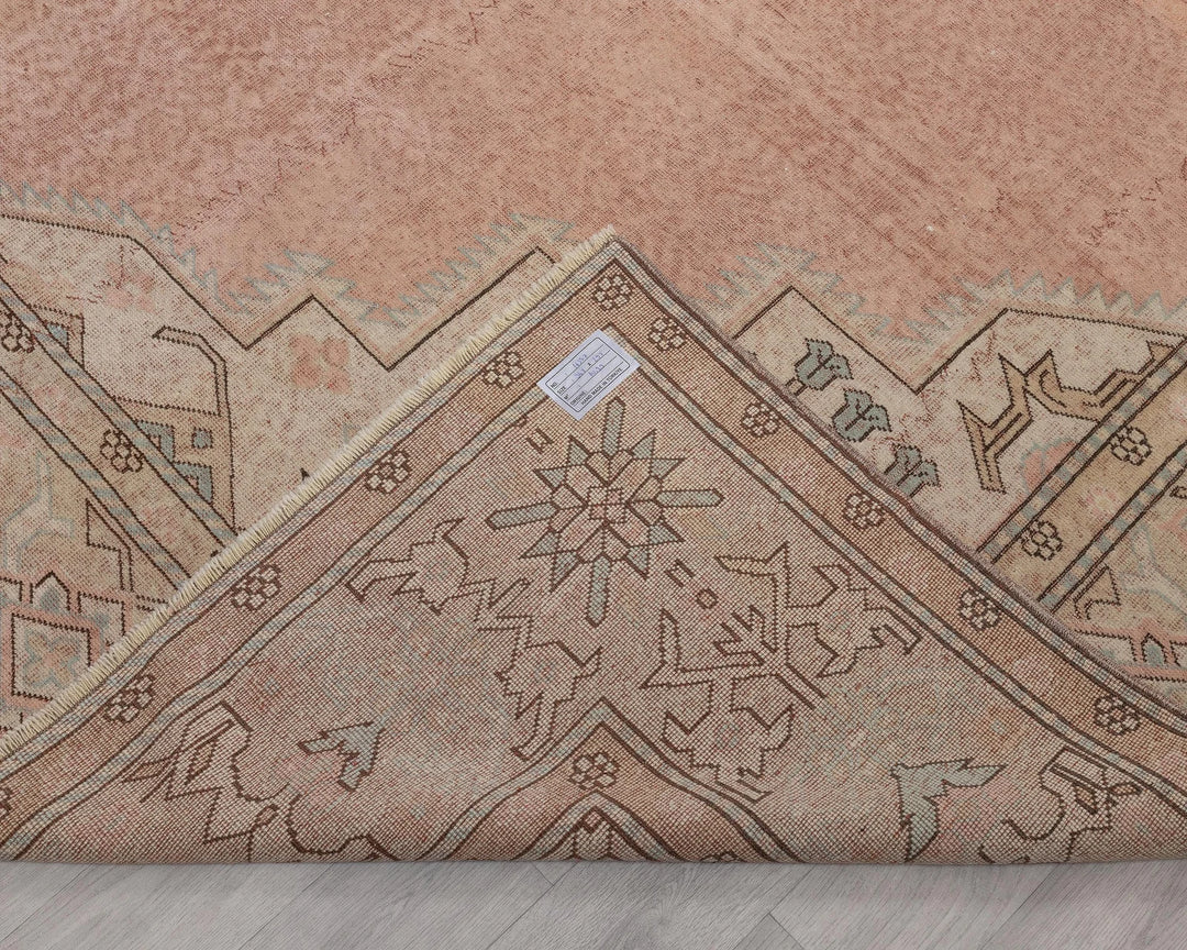 Peach Turkish Oushak Rug 9' 9" x 12' Hand-Knotted | No. VR71904