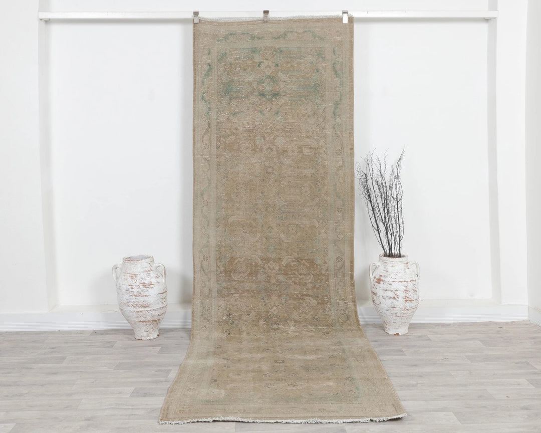 Beige Runner Rug 3' 8" x 11' 1" | No. VR71907