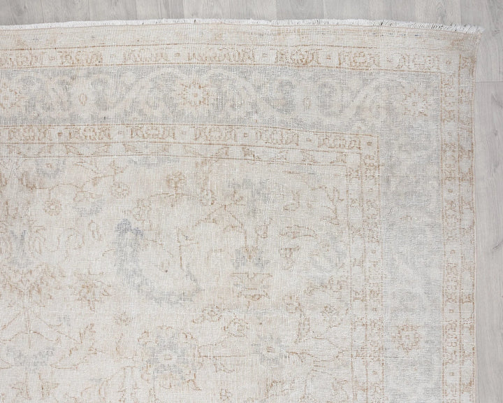 Beige Turkish Oushak Rug 8' 4" x 11' 6" Hand-Knotted | No. VR71909