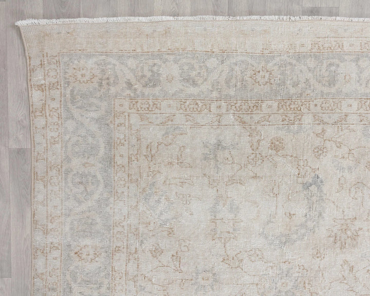 Beige Turkish Oushak Rug 8' 4" x 11' 6" Hand-Knotted | No. VR71909