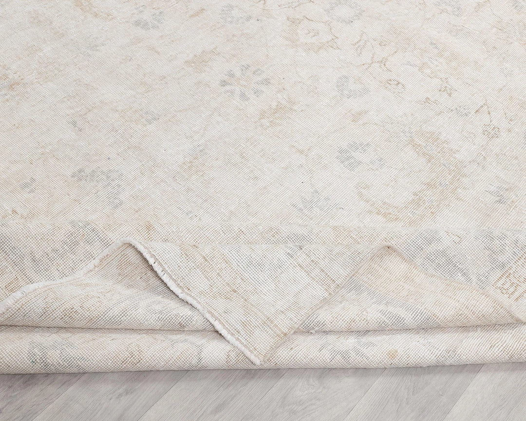 Beige Turkish Oushak Rug 8' 4" x 11' 6" Hand-Knotted | No. VR71909