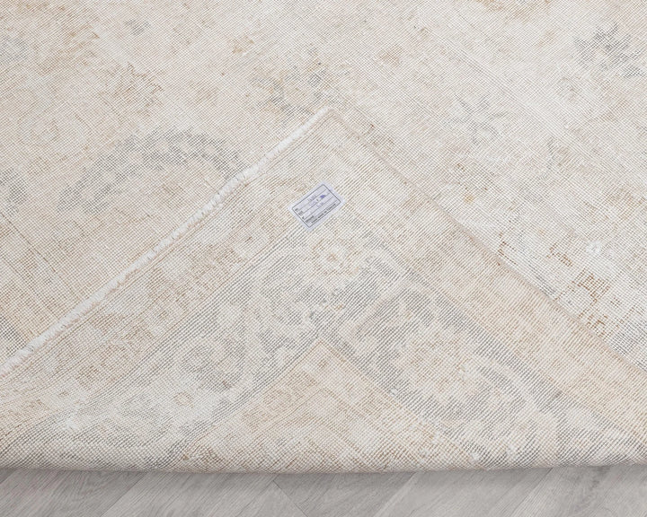 Beige Turkish Oushak Rug 8' 4" x 11' 6" Hand-Knotted | No. VR71909