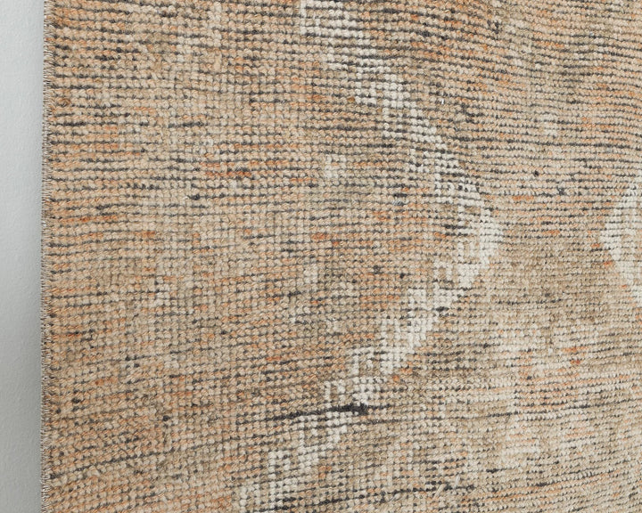 Beige Turkish Oushak Rug 3' 1" x 11' 1" Hand-Knotted | No. VR72140