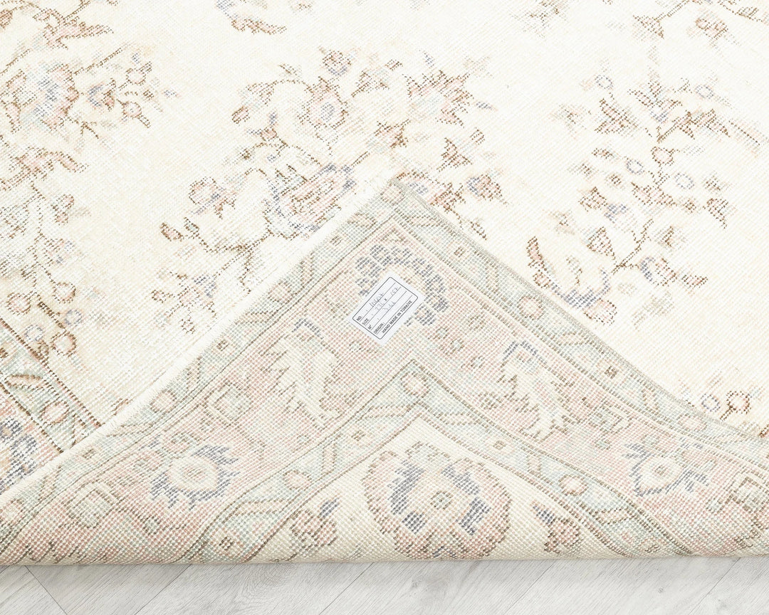 Beige Turkish Oushak Rug 4'10" x 7'8" Hand-Knotted | No. VR72171