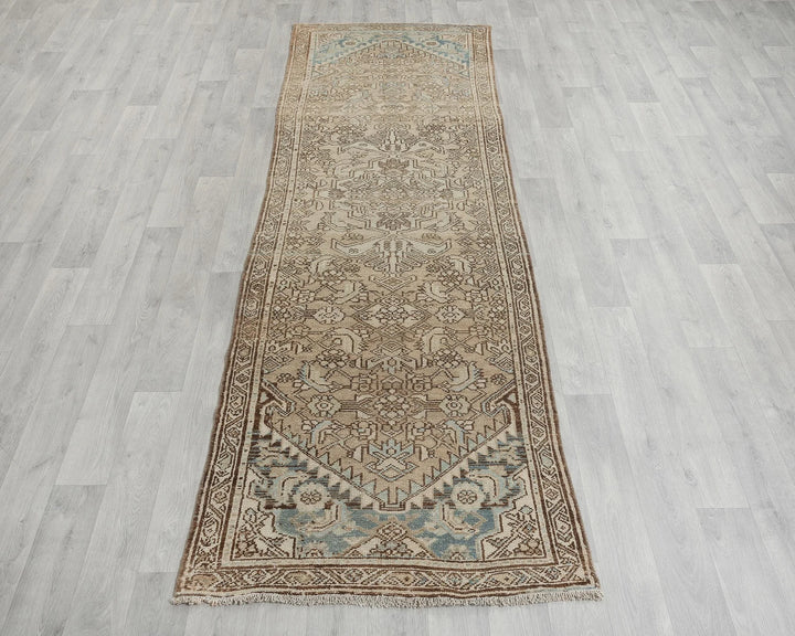 Multicolor Turkish Oushak Rug 2'11" x 9'2" Hand-Knotted view 9