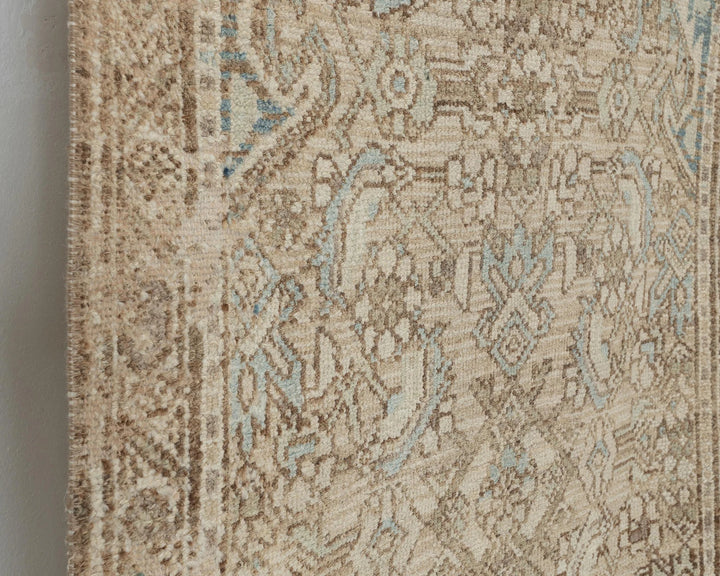 Multicolor Turkish Oushak Rug 2'11" x 9'2" Hand-Knotted close-up