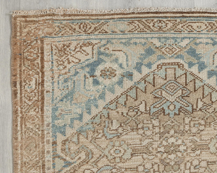 Multicolor Turkish Oushak Rug 2'11" x 9'2" Hand-Knotted pattern