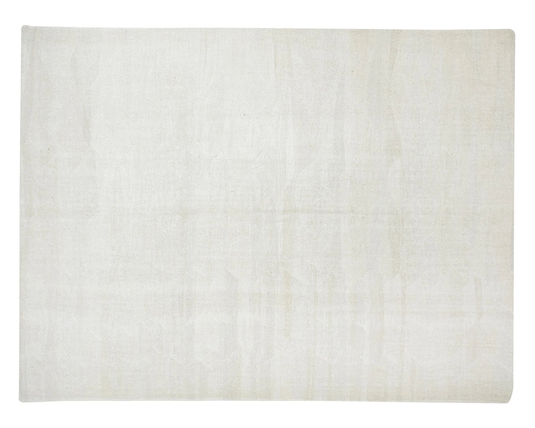 White Turkish Kilim Rug 9' x 12' 1" Flat-Weave | No. VR72338