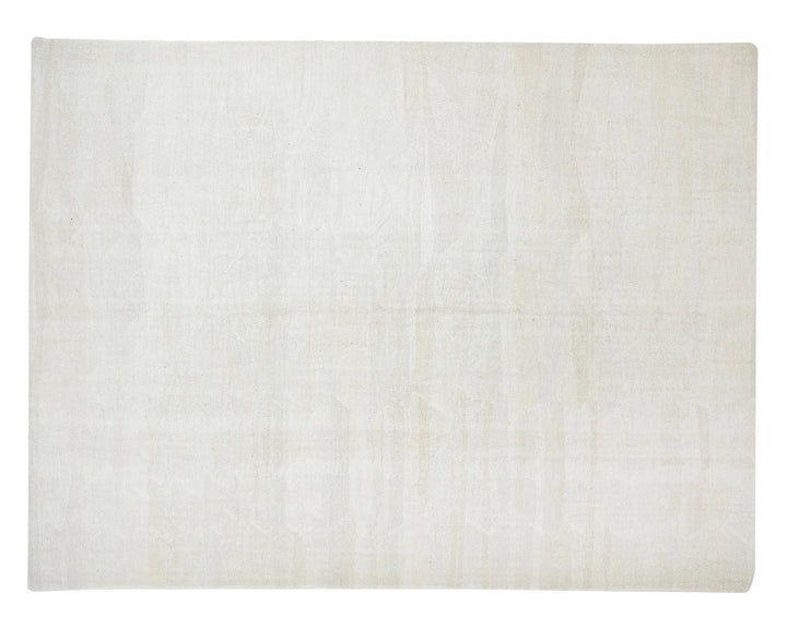 White Turkish Kilim Rug 9' x 12' 1" Flat-Weave | No. VR72338
