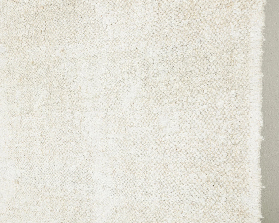 White Turkish Kilim Rug 9' x 12' 1" Flat-Weave | No. VR72338