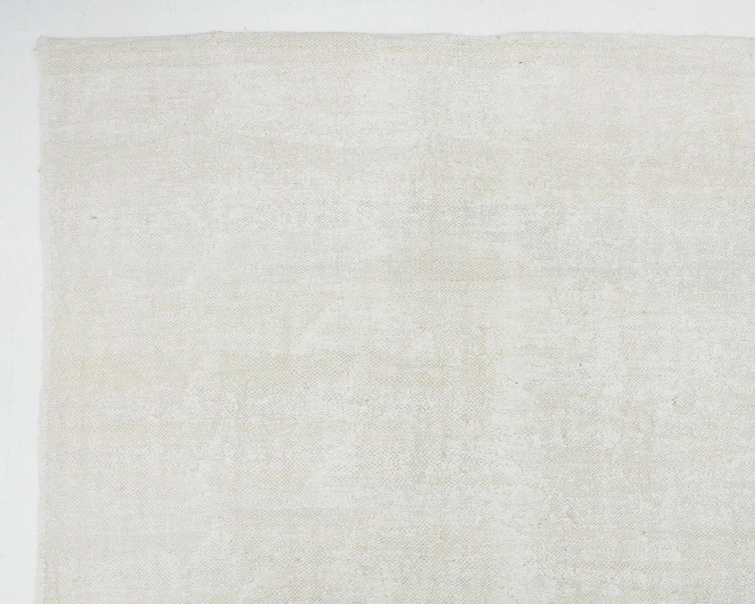 White Turkish Kilim Rug 9' x 12' 1" Flat-Weave | No. VR72338