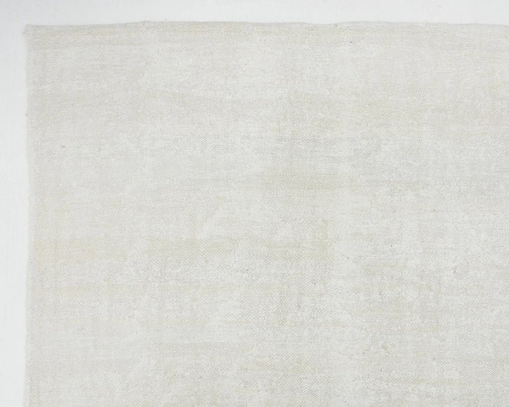 White Turkish Kilim Rug 9' x 12' 1" Flat-Weave | No. VR72338