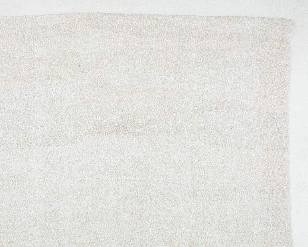 White Turkish Kilim Rug 9' x 12' 1" Flat-Weave | No. VR72338