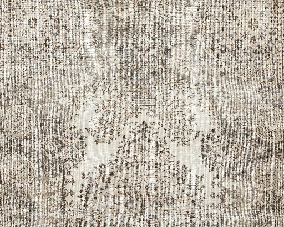 Multicolor Turkish Oushak Rug 8'9" x 5'5" Hand-Knotted | No. VR72347