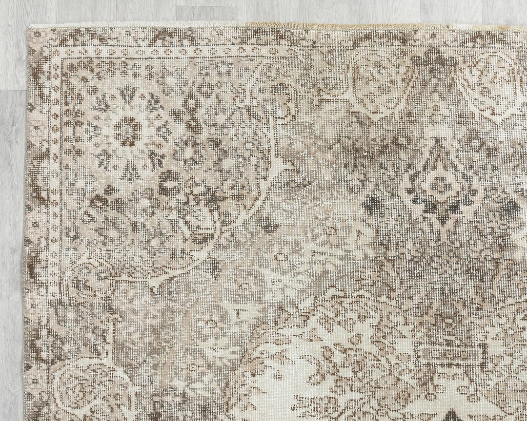 Multicolor Turkish Oushak Rug 8'9" x 5'5" Hand-Knotted | No. VR72347