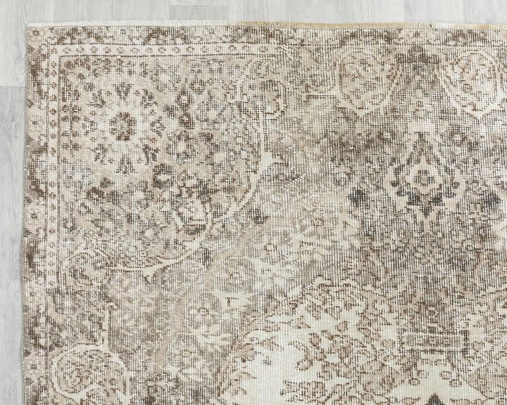 Multicolor Turkish Oushak Rug 8'9" x 5'5" Hand-Knotted | No. VR72347