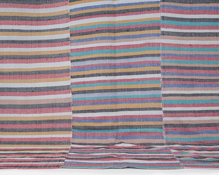Multicolor Turkish Kilim Rug 6'7" x 8'2" Flat-Weave | No. VR72440