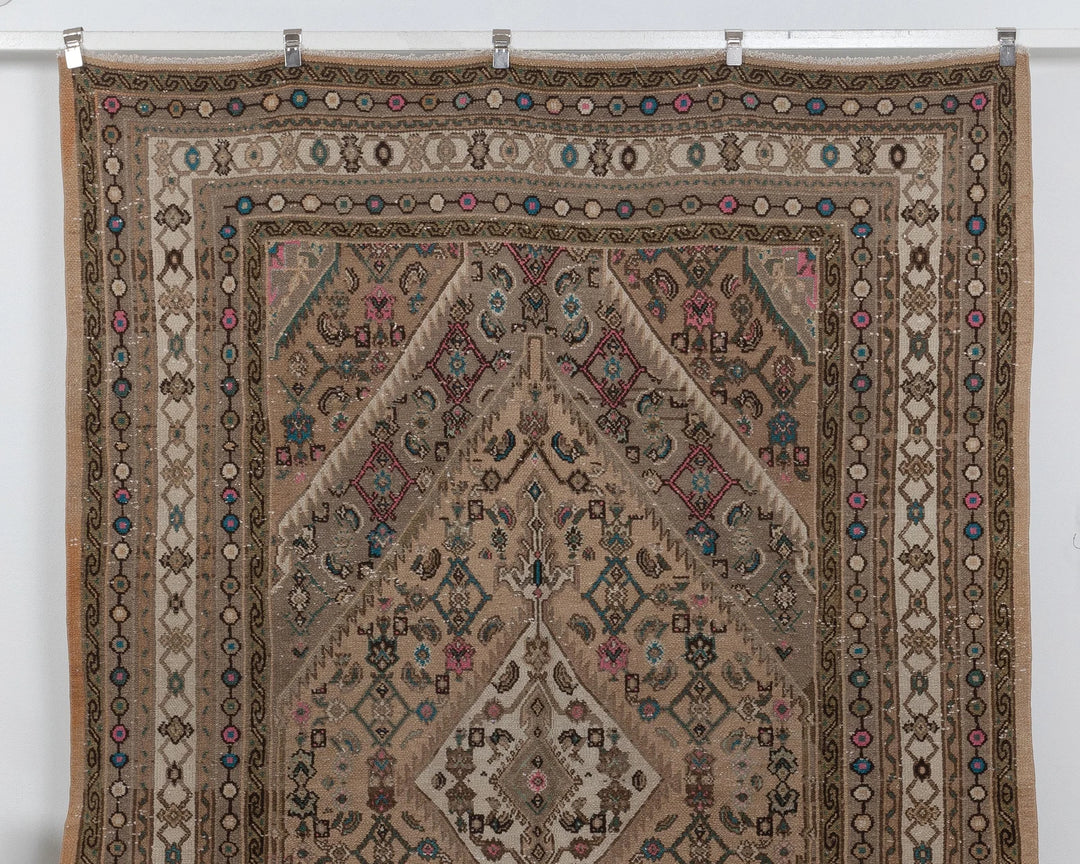 Multicolor Turkish Oushak Rug 6'10" x 9'10" Hand-Knotted | No. VR72505