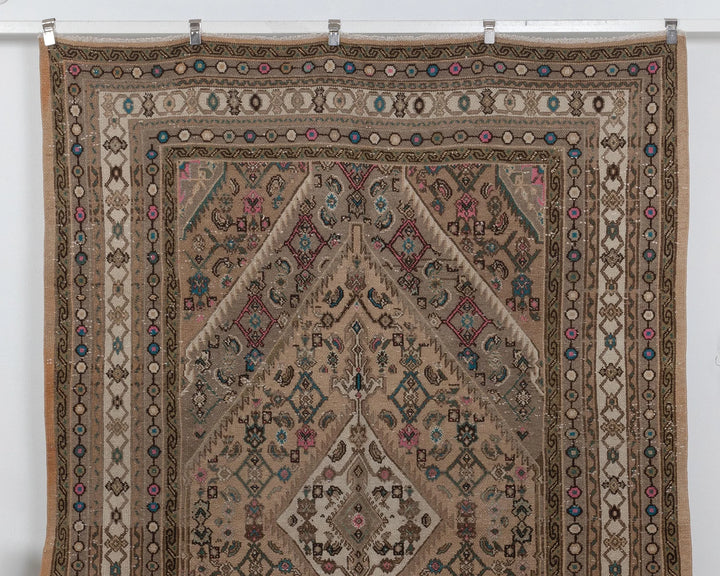Multicolor Turkish Oushak Rug 6'10" x 9'10" Hand-Knotted | No. VR72505