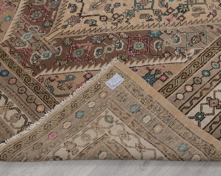 Multicolor Turkish Oushak Rug 6'10" x 9'10" Hand-Knotted | No. VR72505
