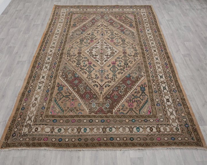 Multicolor Turkish Oushak Rug 6'10" x 9'10" Hand-Knotted | No. VR72505