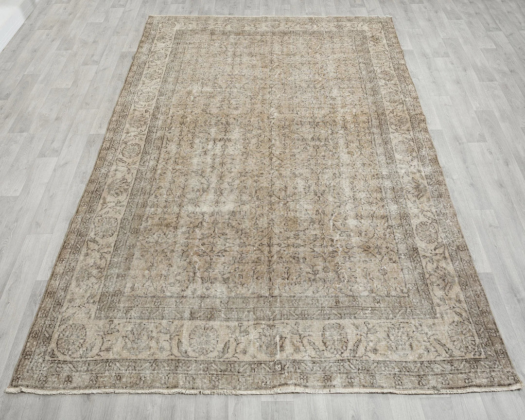 Multicolor Turkish Oushak Rug 6' 5" x 10' Hand-Knotted | No. VR72508