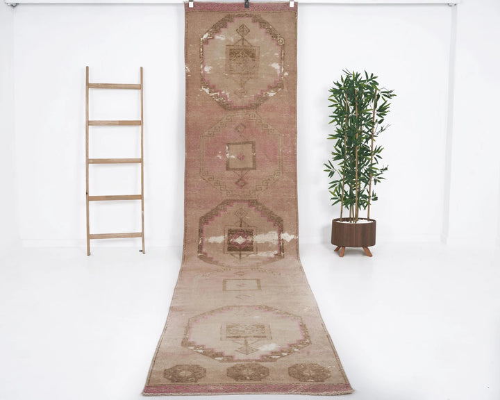 Multicolor Turkish Oushak Rug 2'11" x 12'4" Hand-Knotted | No. VR72513