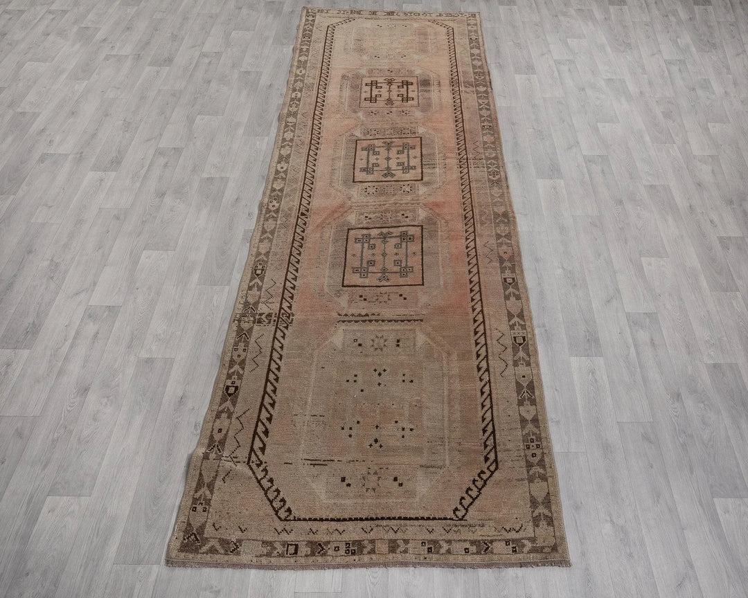 Brown Runner Rug 4' x 12' | No. VR61154