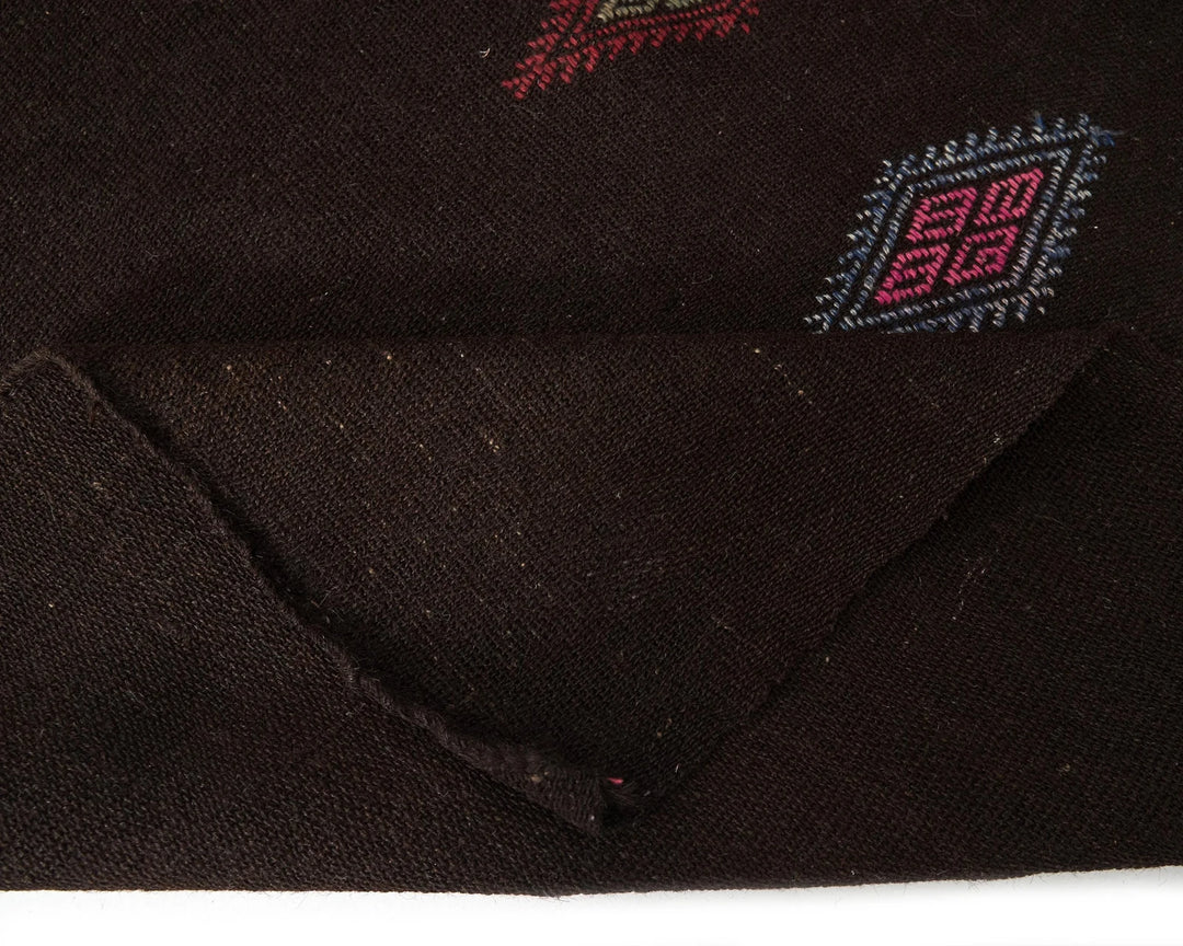 Brown Turkish Kilim Rug 7' 5" x 10' 7" Flat-Weave | No. VR72532
