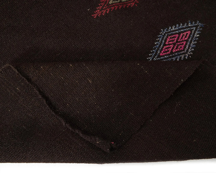 Brown Turkish Kilim Rug 7' 5" x 10' 7" Flat-Weave | No. VR72532