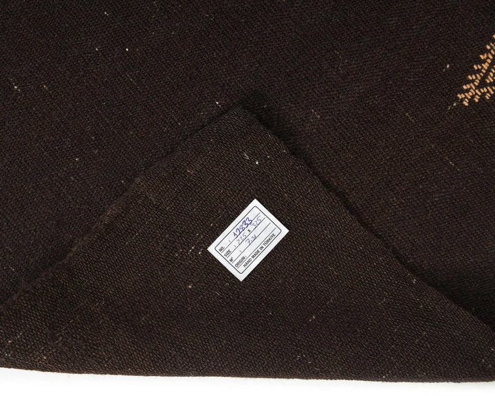Brown Turkish Kilim Rug 7' 5" x 10' 7" Flat-Weave | No. VR72532