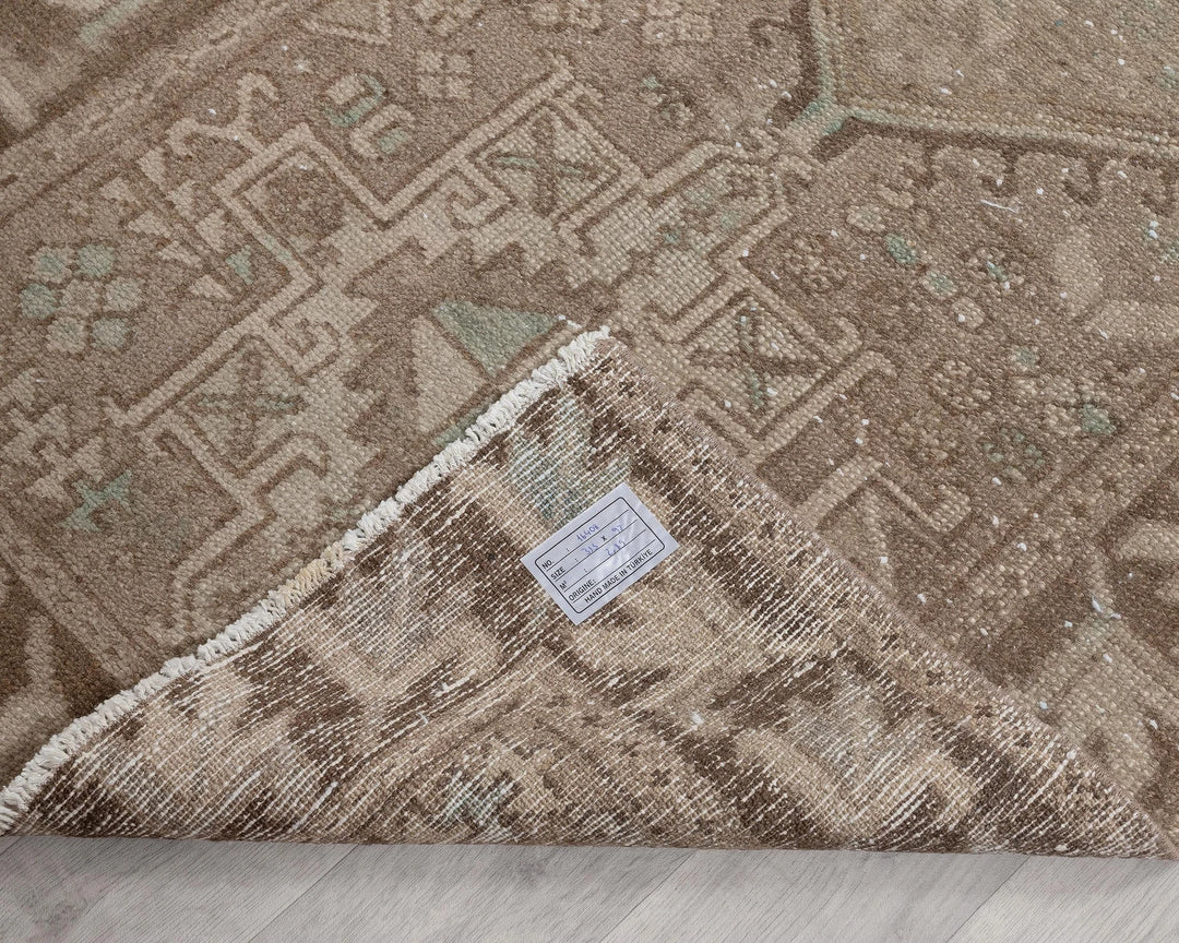 Multicolor Turkish Oushak Rug 3' x 10' 4" Hand-Knotted | No. VR72566
