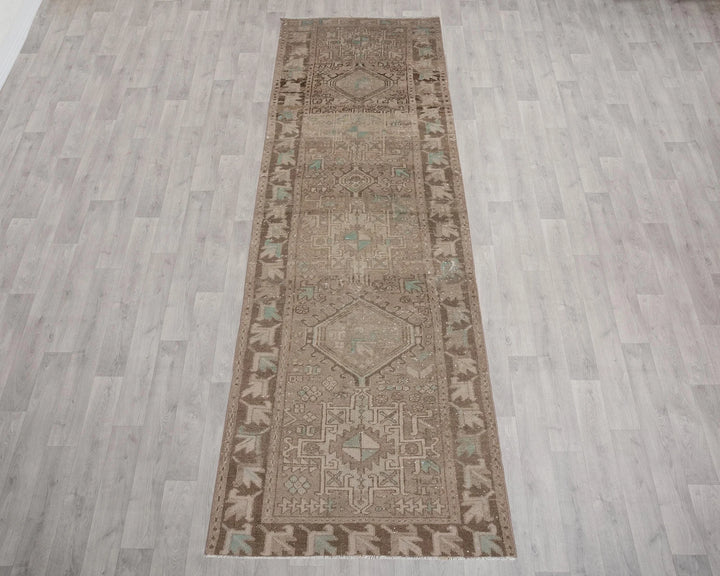 Multicolor Turkish Oushak Rug 3' x 10' 4" Hand-Knotted | No. VR72566
