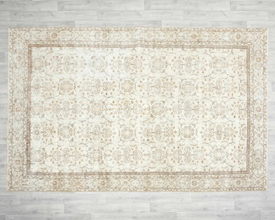Multicolor Turkish Oushak Rug 9' 10" x 6' 7" Hand-Knotted | No. VR72701