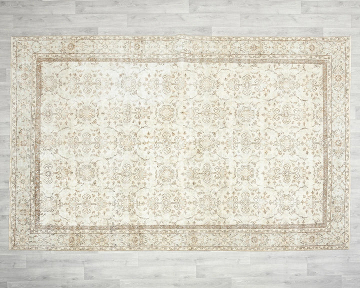 Multicolor Turkish Oushak Rug 9' 10" x 6' 7" Hand-Knotted | No. VR72701