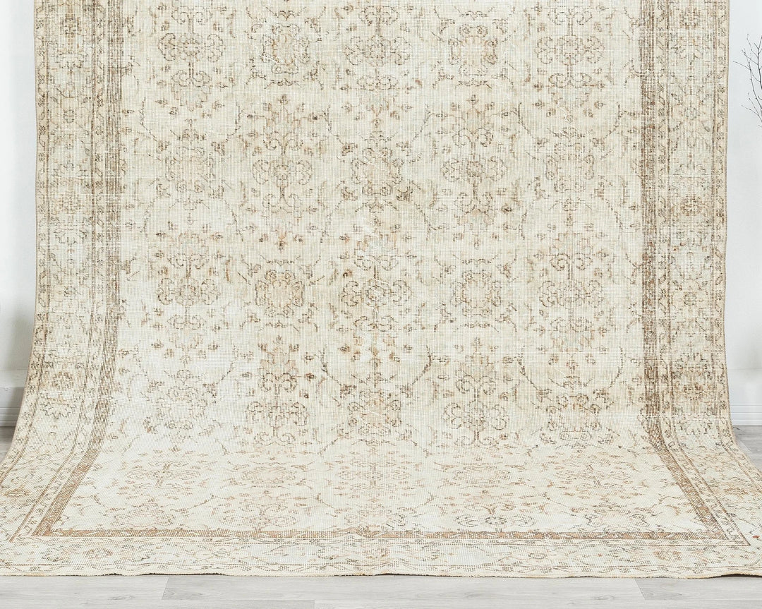 Multicolor Turkish Oushak Rug 9' 10" x 6' 7" Hand-Knotted | No. VR72701